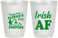 Personalized St Patricks Day 16 oz Frosted Cups - Irish Af Leprechaun | 200012
