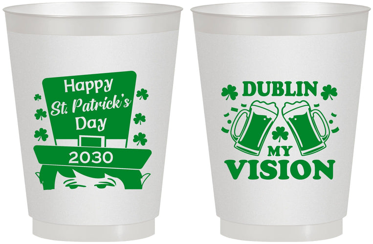 Personalized St Patricks Day 16 oz Frosted Cups - Dublin My Vision | 200016