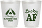 Personalized St Patricks Day 16 oz Frosted Cups - Lucky Af | 200017