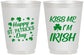 Personalized St Patricks Day 16 oz Frosted Cups - Kiss Me I Am Irish | 200018
