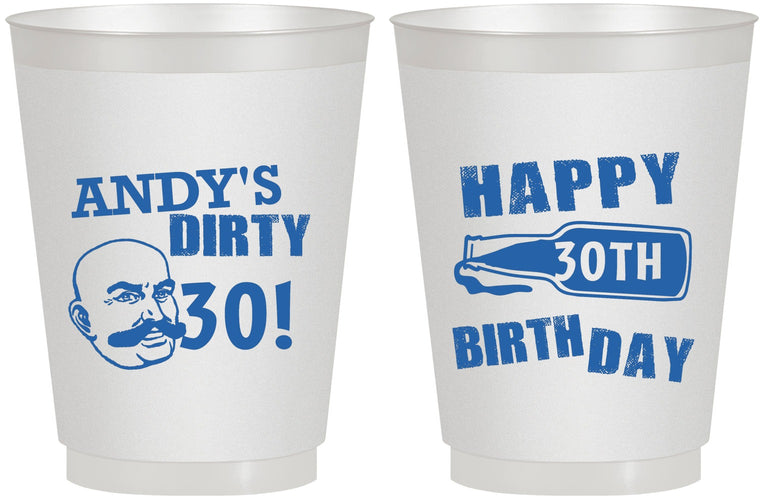 Personalized Birthday 16 oz Frosted Cups - 30th | 20012
