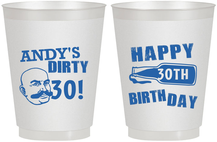 Personalized Birthday 16 oz Frosted Cups - 30th | 20012