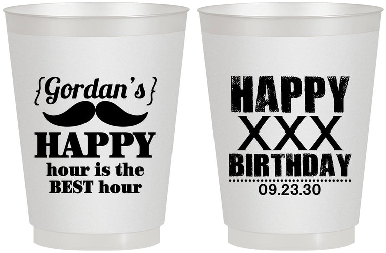 Personalized Birthday 16 oz Frosted Cups - 30th | 20013