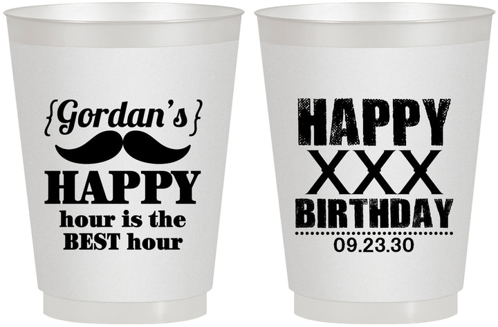 Personalized Birthday 16 oz Frosted Cups - 30th | 20013