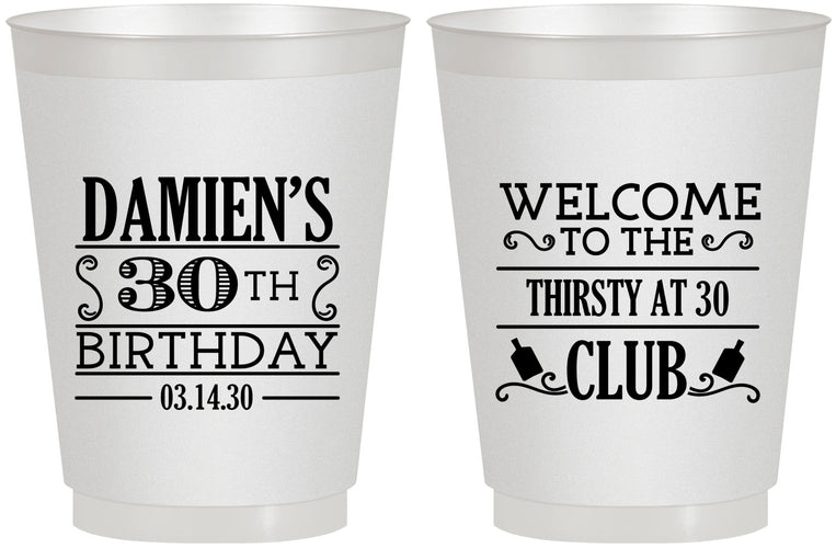Personalized Birthday 16 oz Frosted Cups - 30th | 20016