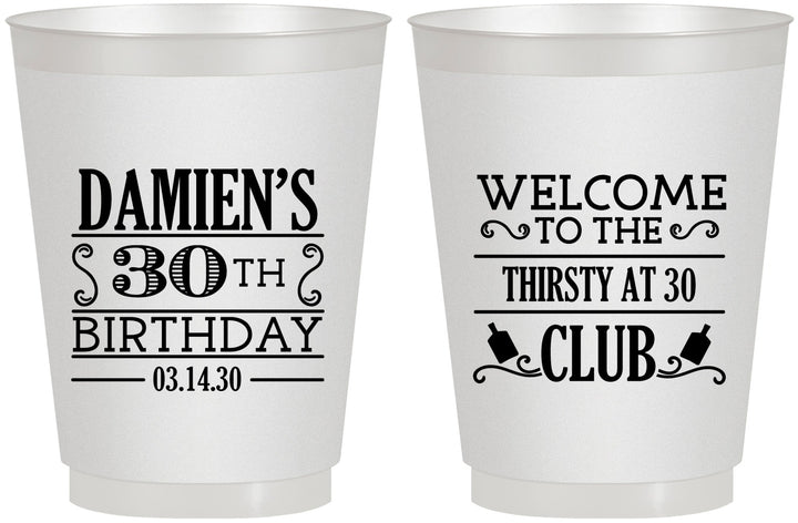 Personalized Birthday 16 oz Frosted Cups - 30th | 20016