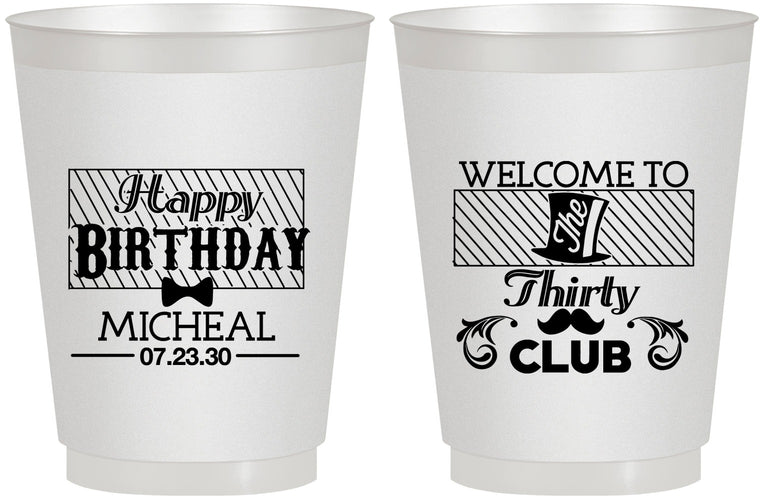 Personalized Birthday 16 oz Frosted Cups - 30th | 20018