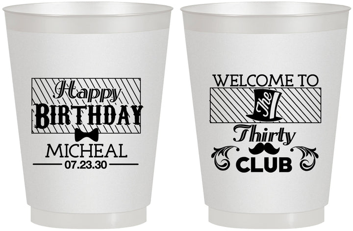 Personalized Birthday 16 oz Frosted Cups - 30th | 20018