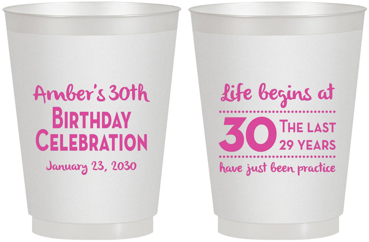 Personalized Birthday 16 oz Frosted Cups - 30th The Last 29 Years | 20019