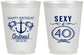 Personalized Birthday 16 oz Frosted Cups - Sexy At 40 | 20027