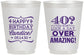 Personalized Birthday 16 oz Frosted Cups - 40th | 20044