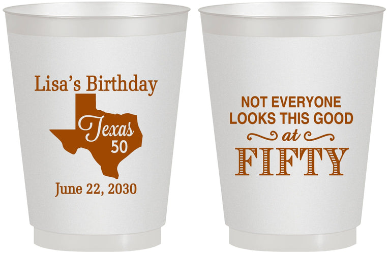 Personalized Birthday 16 oz Frosted Cups - 50th | 20051