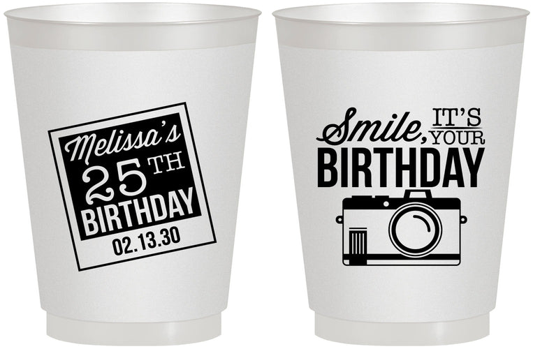 Personalized Birthday 16 oz Frosted Cups - 25th | 20053