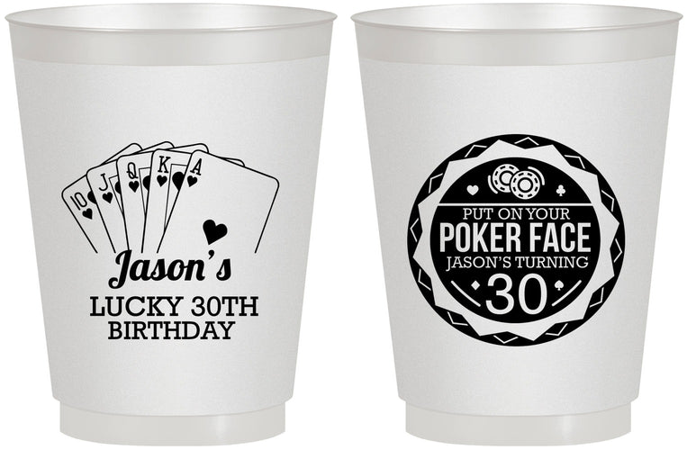Personalized Birthday 16 oz Frosted Cups - 30th Las Vegas | 20060