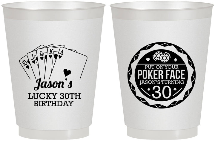 Personalized Birthday 16 oz Frosted Cups - 30th Las Vegas | 20060