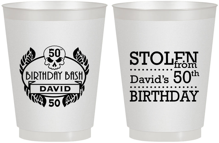 Personalized Birthday 16 oz Frosted Cups - 50th | 20068