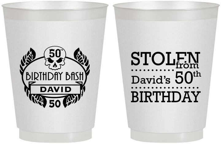 Personalized Birthday 16 oz Frosted Cups - 50th | 20068