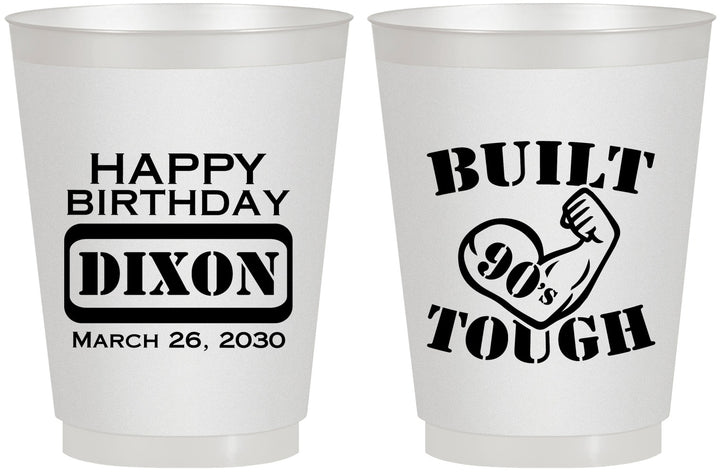 Personalized Birthday 16 oz Frosted Cups - Built Tough | 20078