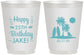 Personalized Birthday 16 oz Frosted Cups - 25th Beach | 20079