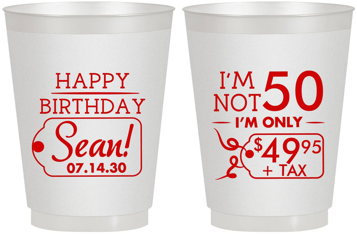 Personalized Birthday 16 oz Frosted Cups - 50th | 20080