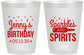Personalized Birthday 16 oz Frosted Cups - Sparkles Spirits | 20083