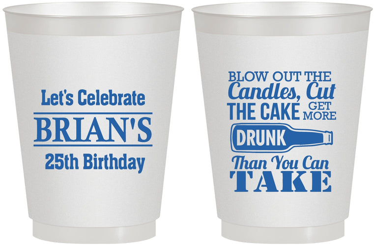 Personalized Birthday 16 oz Frosted Cups - 25th | 20100
