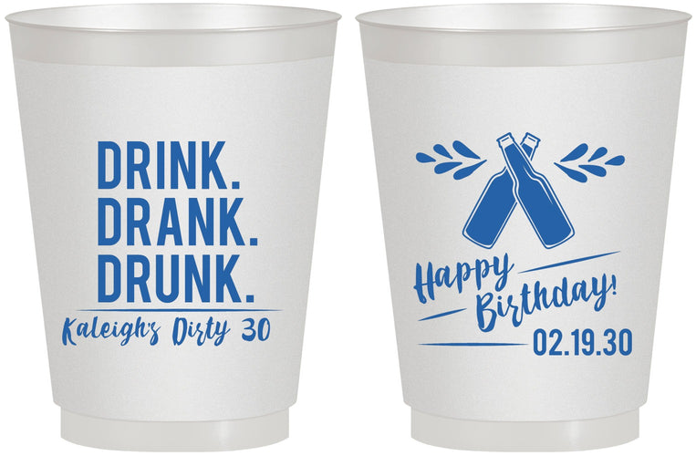 Personalized Birthday 16 oz Frosted Cups - 30th Dirty | 20110