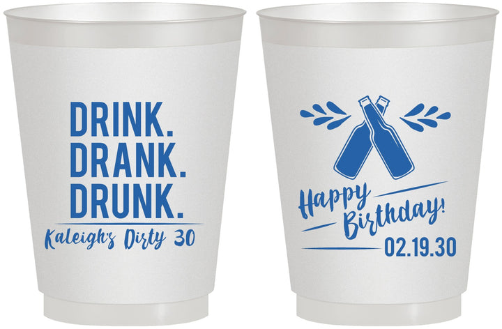 Personalized Birthday 16 oz Frosted Cups - 30th Dirty | 20110