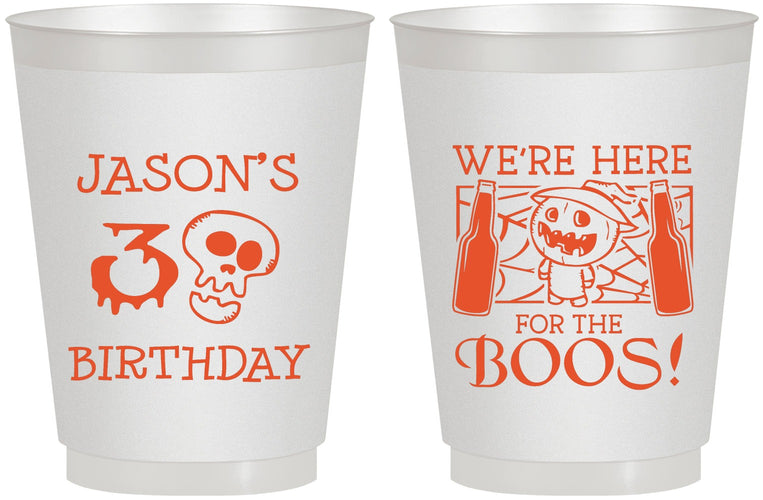 Personalized Birthday 16 oz Frosted Cups - 30th Halloween | 20112