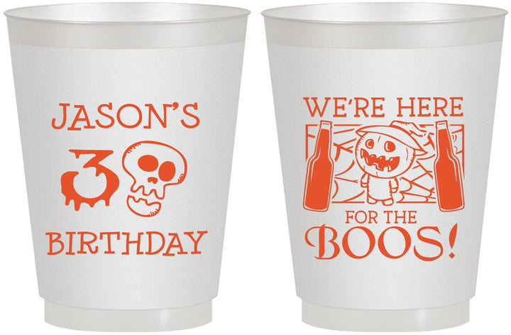 Personalized Birthday 16 oz Frosted Cups - 30th Halloween | 20112