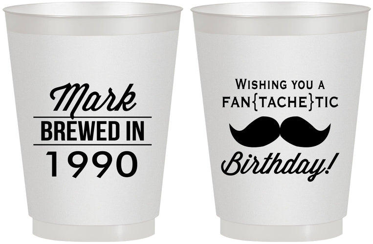 Personalized Birthday 16 oz Frosted Cups - 40th | 20119