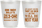 Personalized Birthday 16 oz Frosted Cups - 30th Big 3 Oh | 20125