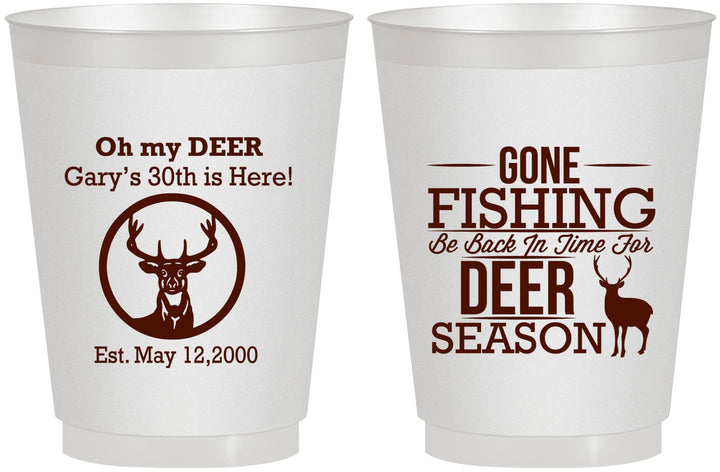 Personalized Birthday 16 oz Frosted Cups - 30th Deer Season | 20129