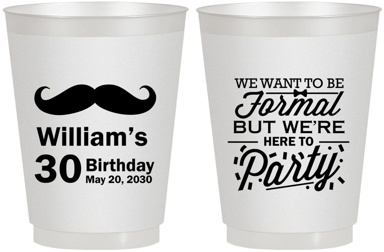 Personalized Birthday 16 oz Frosted Cups - 30th | 20132
