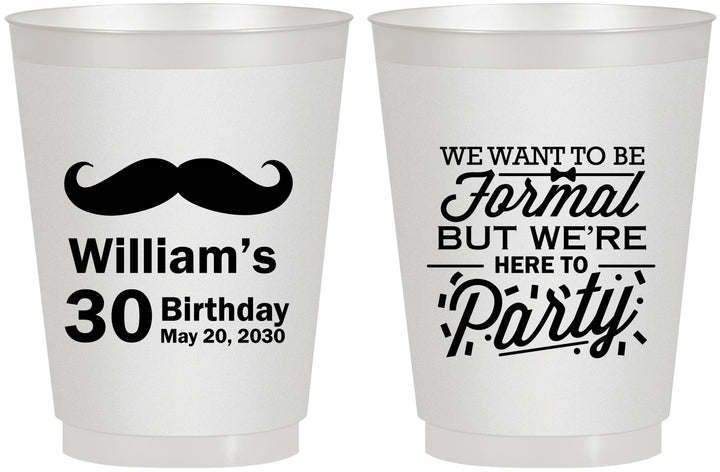 Personalized Birthday 16 oz Frosted Cups - 30th | 20132