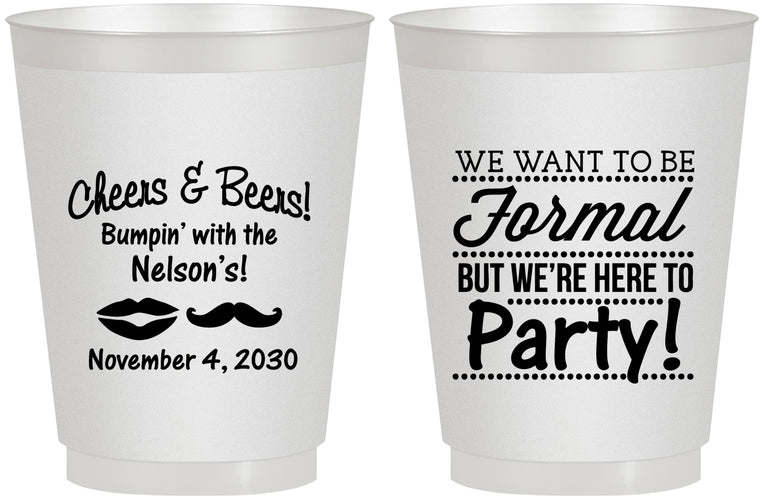 Personalized Birthday 16 oz Frosted Cups - Cheers Beers Formal | 20133