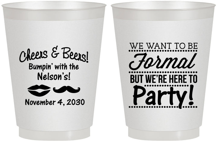 Personalized Birthday 16 oz Frosted Cups - Cheers Beers Formal | 20133