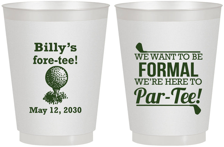 Personalized Birthday 16 oz Frosted Cups - 40th Golf | 20134