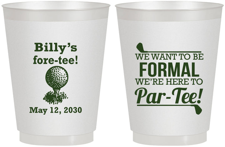 Personalized Birthday 16 oz Frosted Cups - 40th Golf | 20134