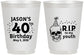 Personalized Birthday 16 oz Frosted Cups - 40th Rip Youth | 20141