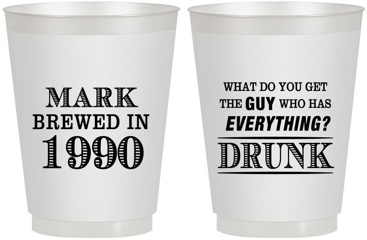 Personalized Birthday 16 oz Frosted Cups - 40th | 20148