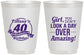 Personalized Birthday 16 oz Frosted Cups - 40th | 20153