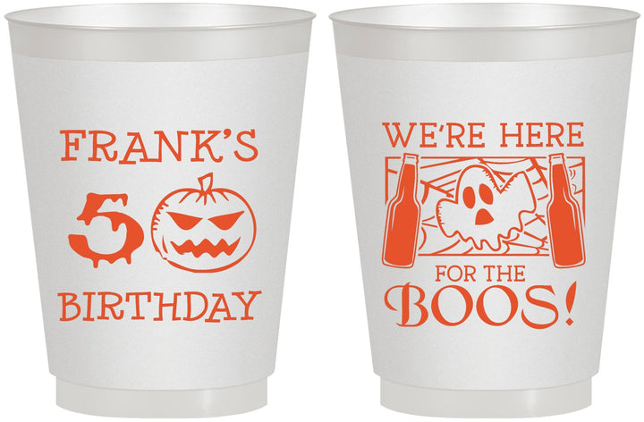 Personalized Birthday 16 oz Frosted Cups - 50th Halloween | 20157