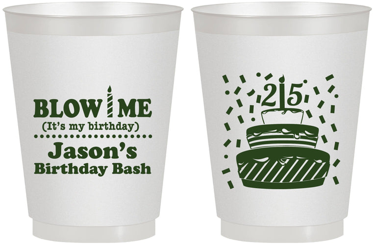 Personalized Birthday 16 oz Frosted Cups - 25th | 20169