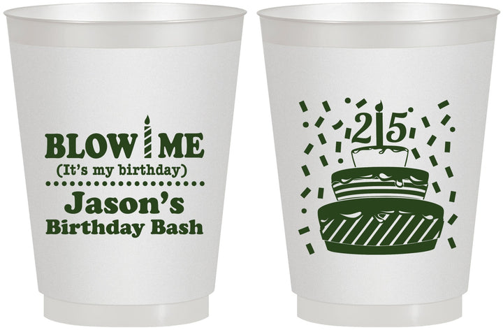 Personalized Birthday 16 oz Frosted Cups - 25th | 20169