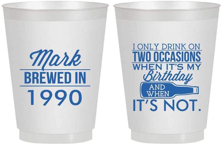 Personalized Birthday 16 oz Frosted Cups - 40th | 20171
