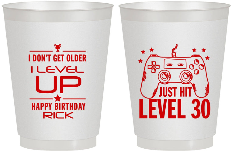 Personalized Birthday 16 oz Frosted Cups - 30th Video Games | 20179
