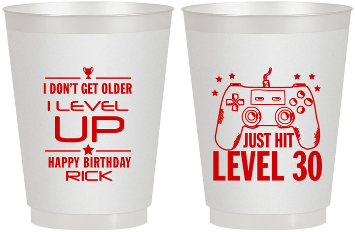 Personalized Birthday 16 oz Frosted Cups - 30th Video Games | 20179