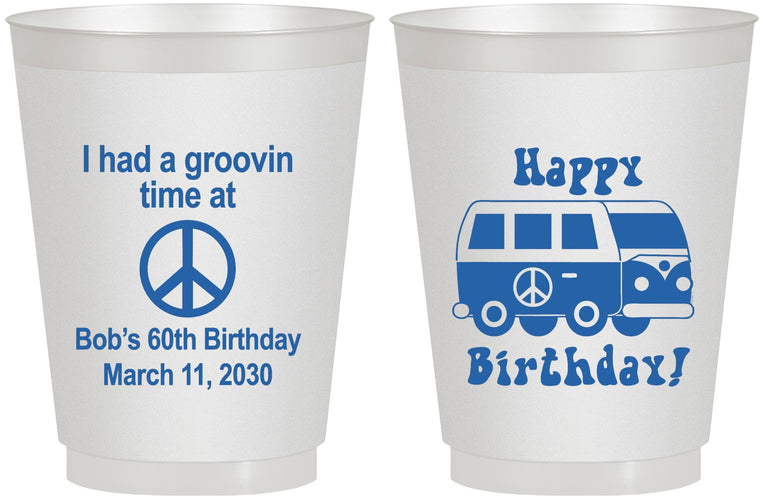 Personalized Birthday 16 oz Frosted Cups - 60th | 20186