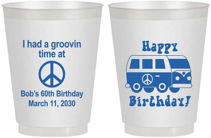Personalized Birthday 16 oz Frosted Cups - 60th | 20186